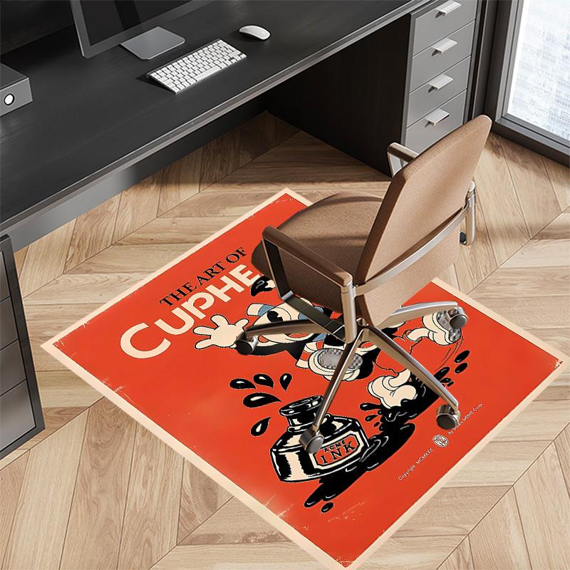 Cuphead Printed Absorbent Washable Carpet, Non-Slip Bathroom Mats, Kitchen Rugs, Yoga Mat,Living Room Entrance, Camping Picnic Rugs