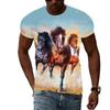 Summer Fashion Graphic Animal Horse T Shirts For Men Casual 3D Print Tee Hip Hop Harajuku Personality Round Neck Short Sleeve