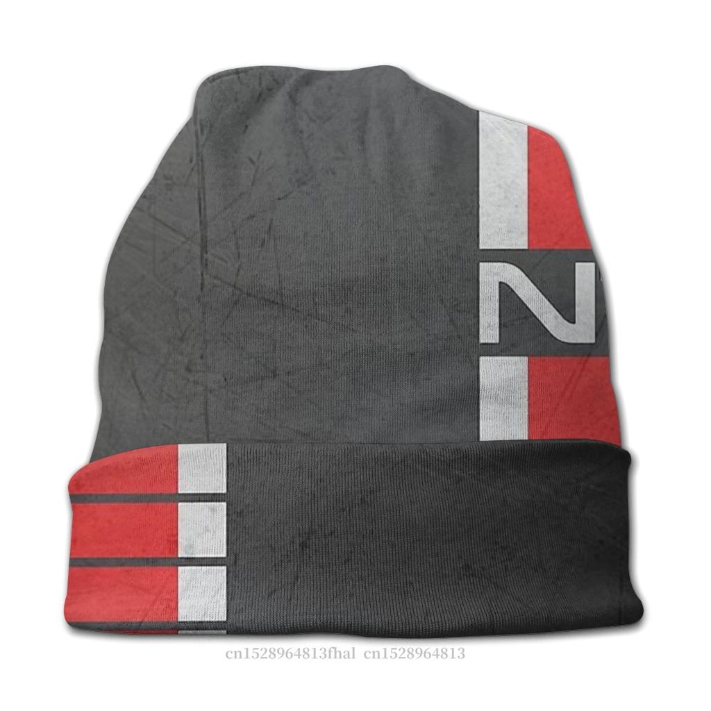 Space Force Mark Naird Winter Warme Beanie Hüte Mass Effect N7 Strickmütze Motorhaube Skullies Beanies Caps Unisex Damen Ohrenschützer