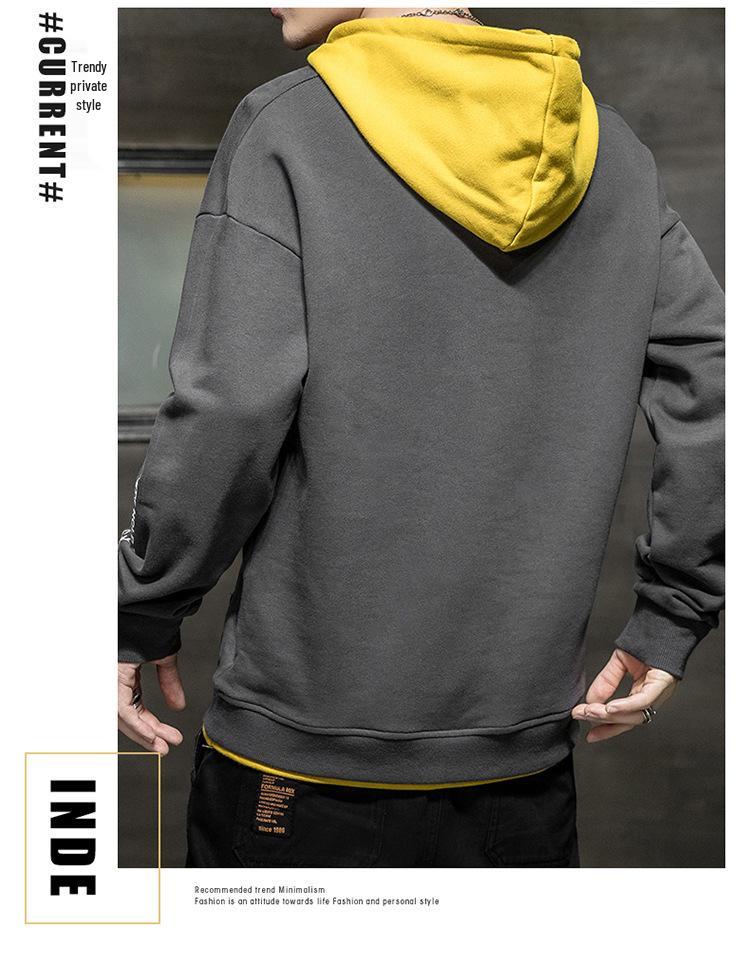 Men's Trendy Hooded Sweatshirt - Versatile & Loose Fit for Spring, Autumn & Winter