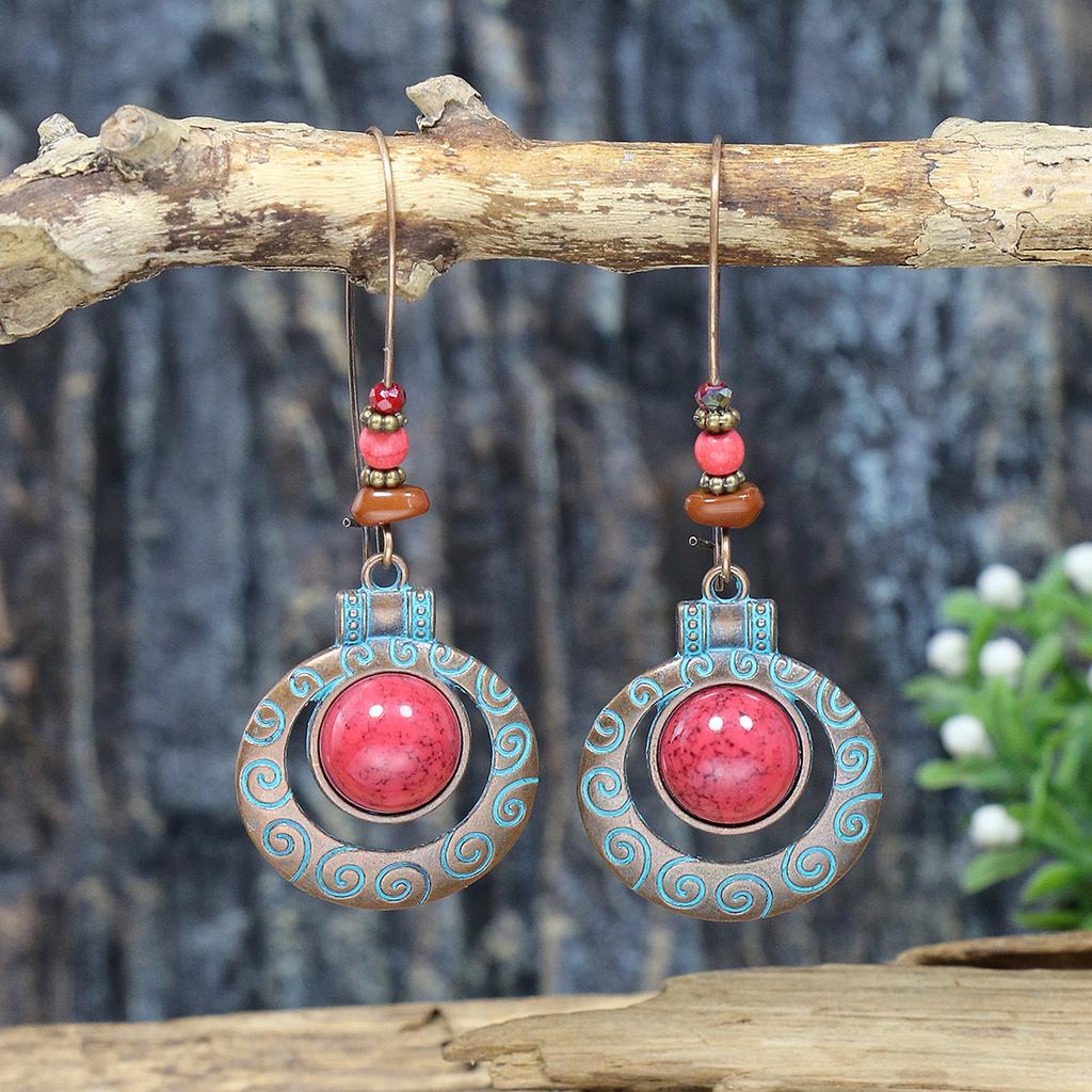 Bohemian Hippie Style Earrings, Fashionable Long Exaggerated Earrings