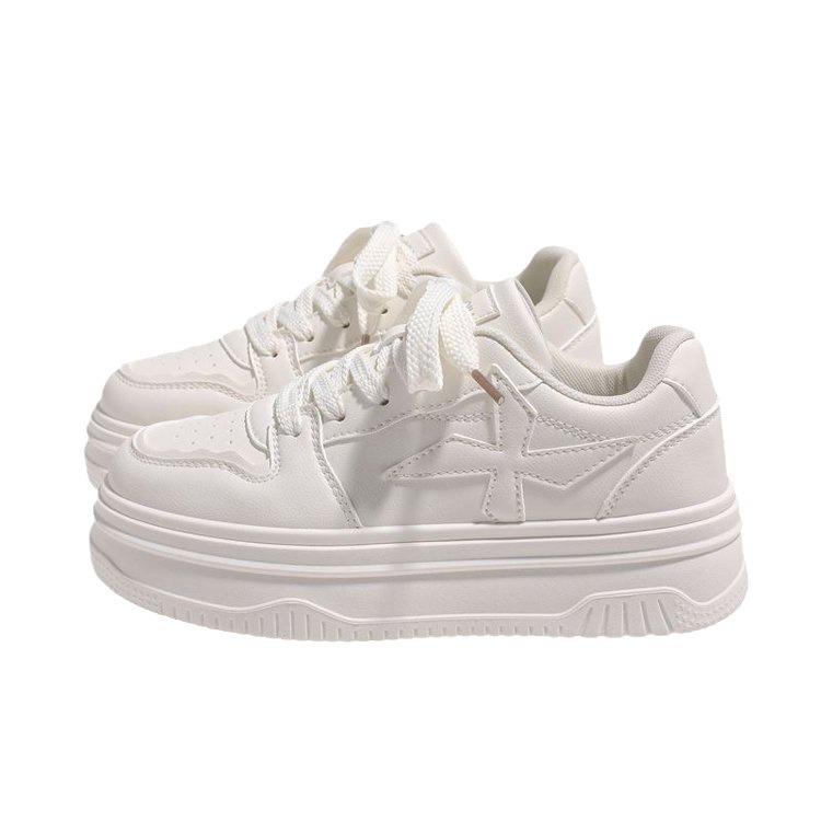 Women's Shoes Autumn and Winter Thick-soled Increased White Shoes American Casual Fashion Women's Shoes