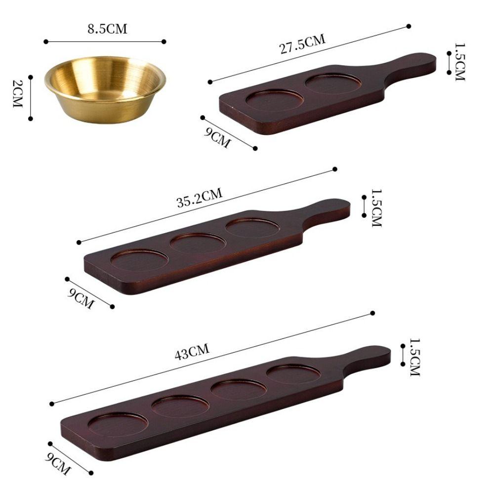 Multi-function Divided Dipping Dish Elegant Snack Dish Stainless Steel Seasoning Plate  Barbecue