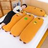 Creative Kapibara long throw pillow for girls to sleep leg pillow cute cylindrical pillow bed removable and washable