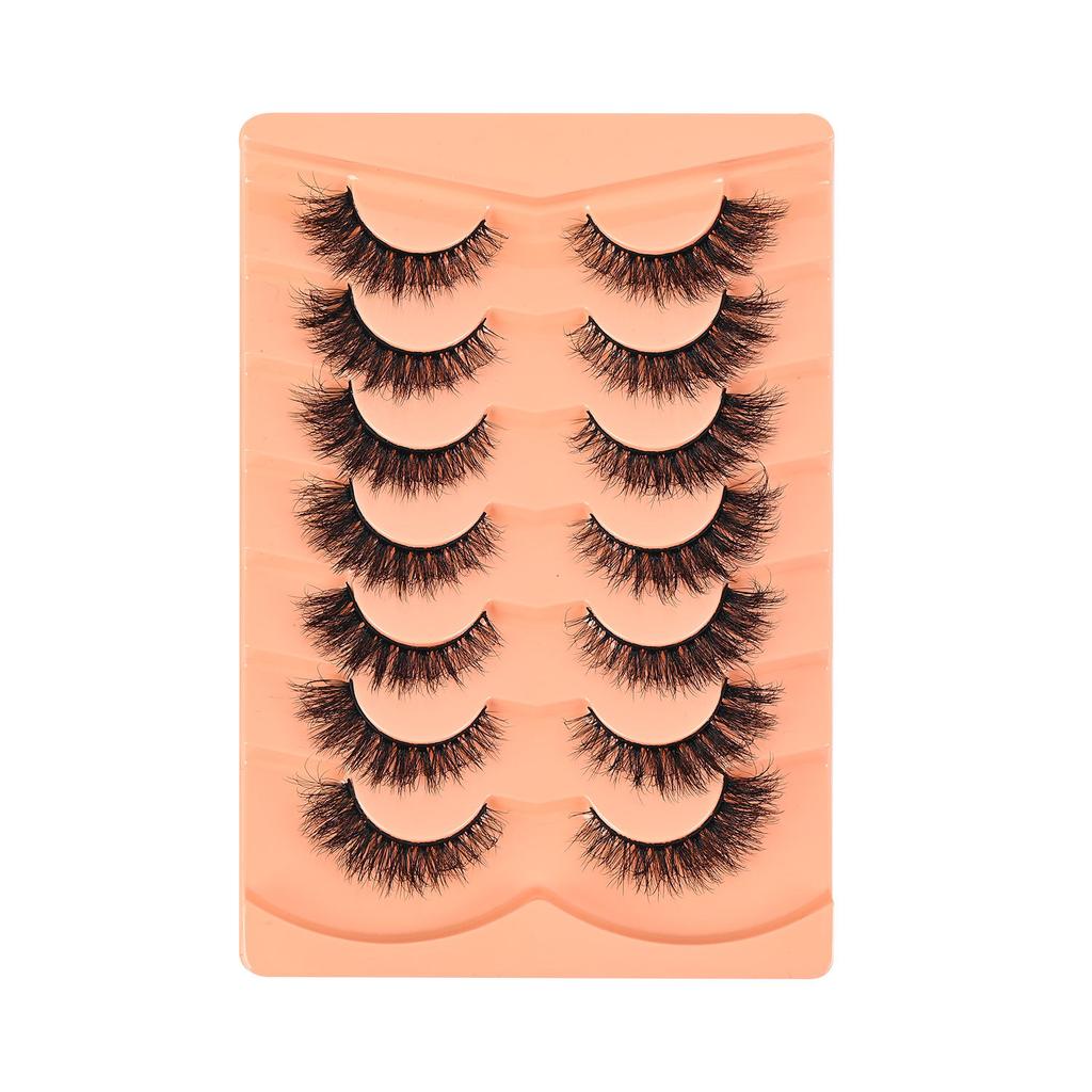 7 Pairs of Thick Fried Hair Models, Natural Curled Eyelashes, European and American Exaggerated False Eyelashes 2026