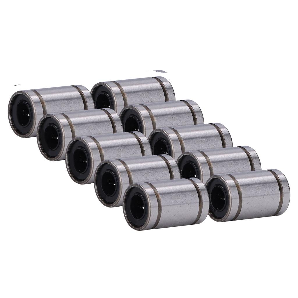 10Pcs Linear Motion Bearing Cylinder Optical Axes Slider Test Frame Spare ID 6mm OD 12mm LM6UU