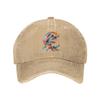 Artistic Dolphin Baseball Cap Washed Cotton Adjustable Casual Outdoor Trucker Hat