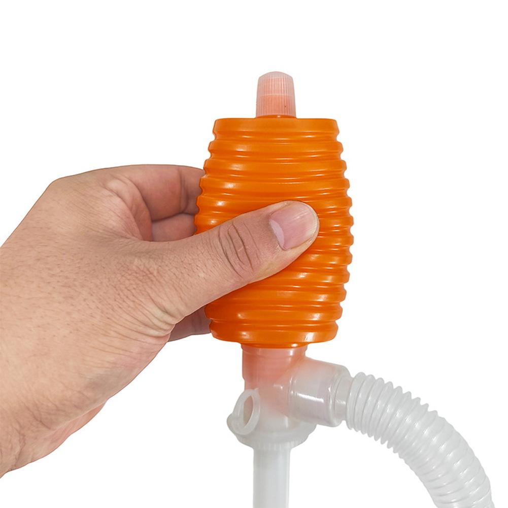 Universal Manual Hand Siphon Pump for Car Truck Fuel Oil Transfer,PVC Hose with Squeeze Bulb, Safe Suction Tool for Water Liquid