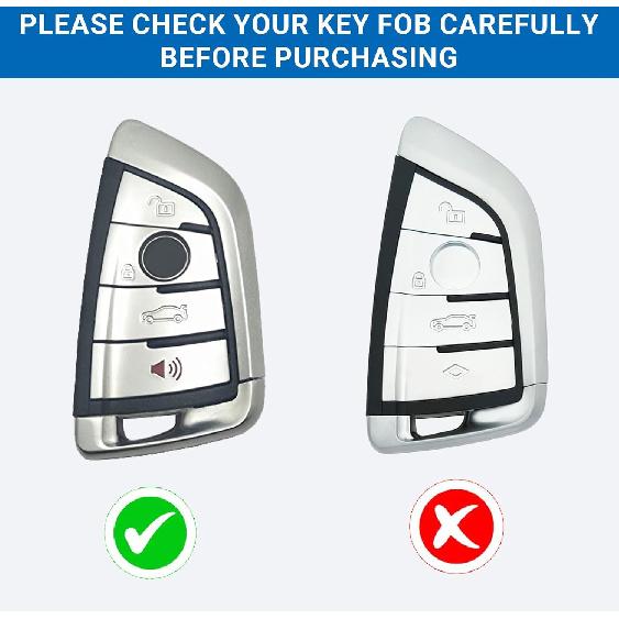 Replacement Key Fob Cover Case fit for BMW X1 X3 X5 X6 X7 1 2 5 7 Series Keyless Entry Remote Control Key Fob Shell