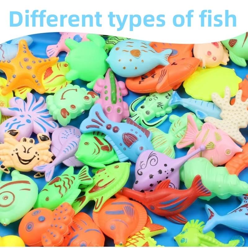 Inflatable fish pond children's magnetic fishing toy pool kindergarten puzzle parent-child game multiplayer collaboration