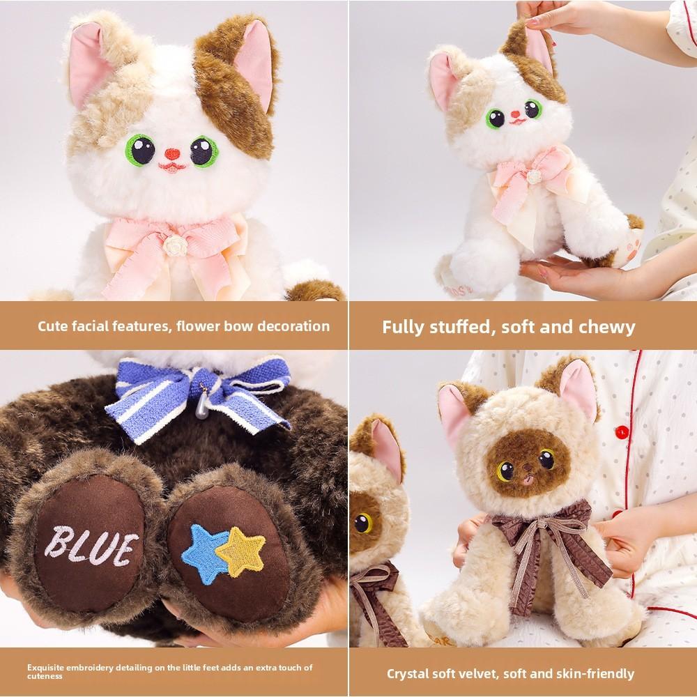 Cat Plush Toy For Kids With Super Soft Polyester Fabric Gift For Childrens Birthday