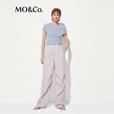 MO&Co. Washed Cotton Antibacterial Short Sleeve T-Shirt