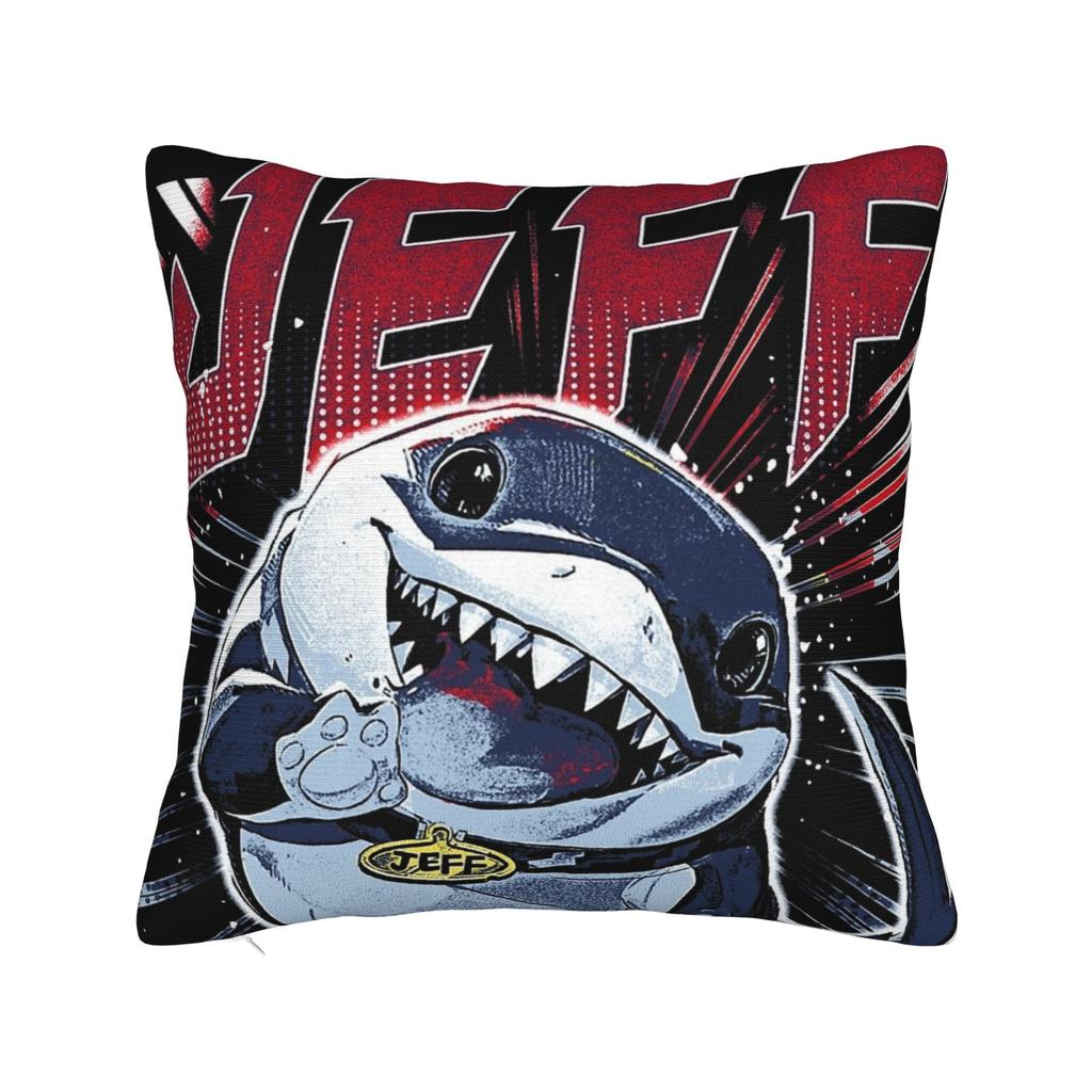 Jeff Žralok z pevniny Povlak na polštář Měkká látka Potah na polštář Dárek Povlak na polštář Domácí Čtvercový 18"