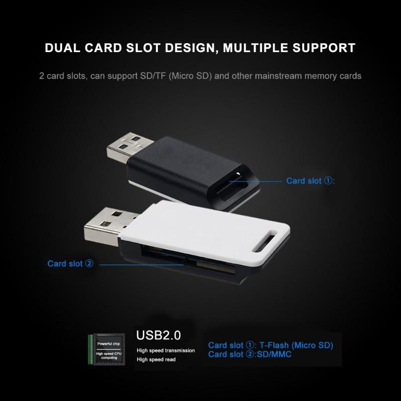 Portable USB 2.0 Card Reader Portable USB 2.0 Card Reader Offering Quick Plugs & Plays Access Data Protections Reader