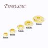3mm-8mm Beads Separators 18K Gold Plated Spacer Beads For Bracelets Accessories DIY Jewelry Making Supplies,Metal Beads