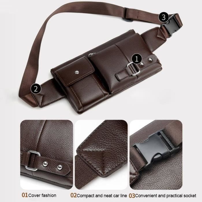 Sac Banane Bandoulière Tablet MI PAD - iPAD Mini - GALAXY TAB A 8.0 Pour HASEE W960S > Noir