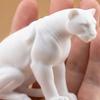 Panther Figurine 3D Printed Black White Wildlife Figure Collectible Animal Sculpture for Home Office Desk Decor