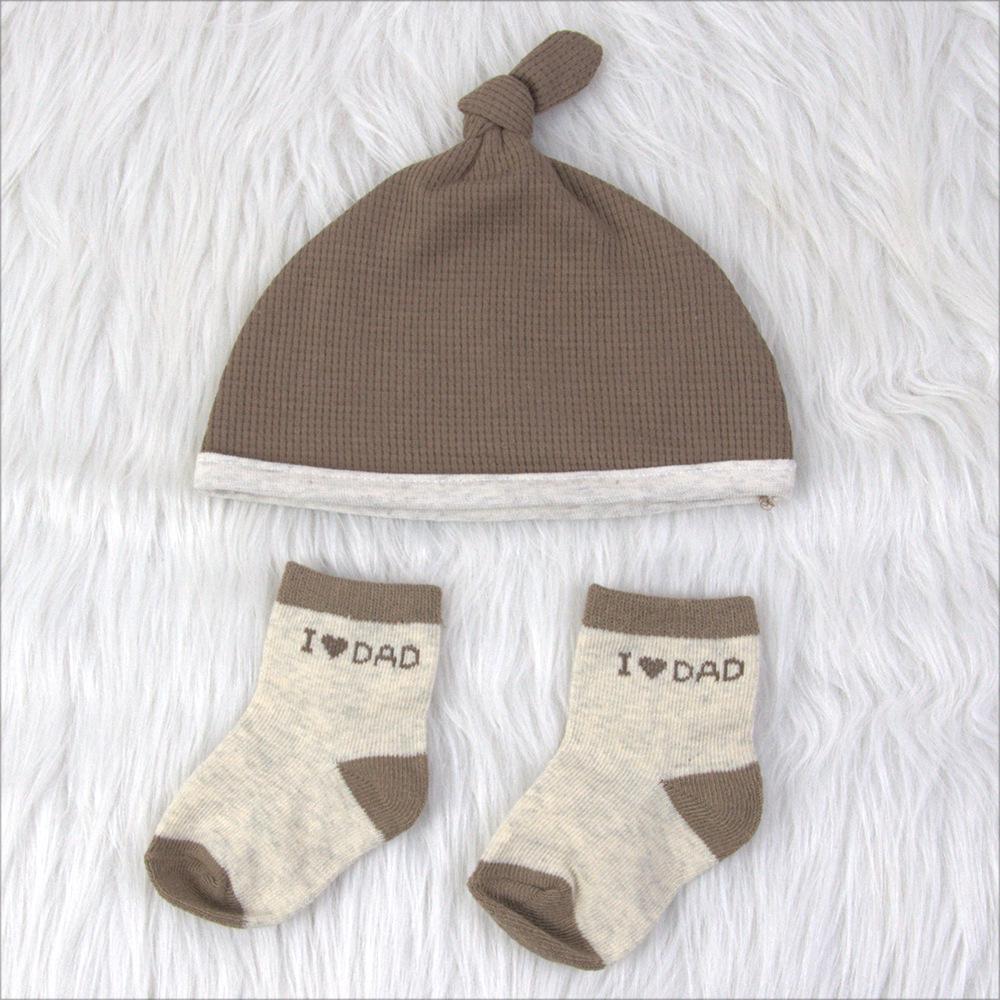4-Piece Baby Girl Set: Headband, Bodysuit, Socks, Pants (0-3M)