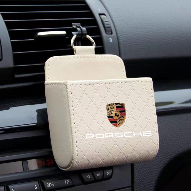 Car Air Outlet Storage Box Phone Glasses Organizer Car Goods For Porsche Boxster Cayenne Panamera Macan Cayman 911 918 996 917 991