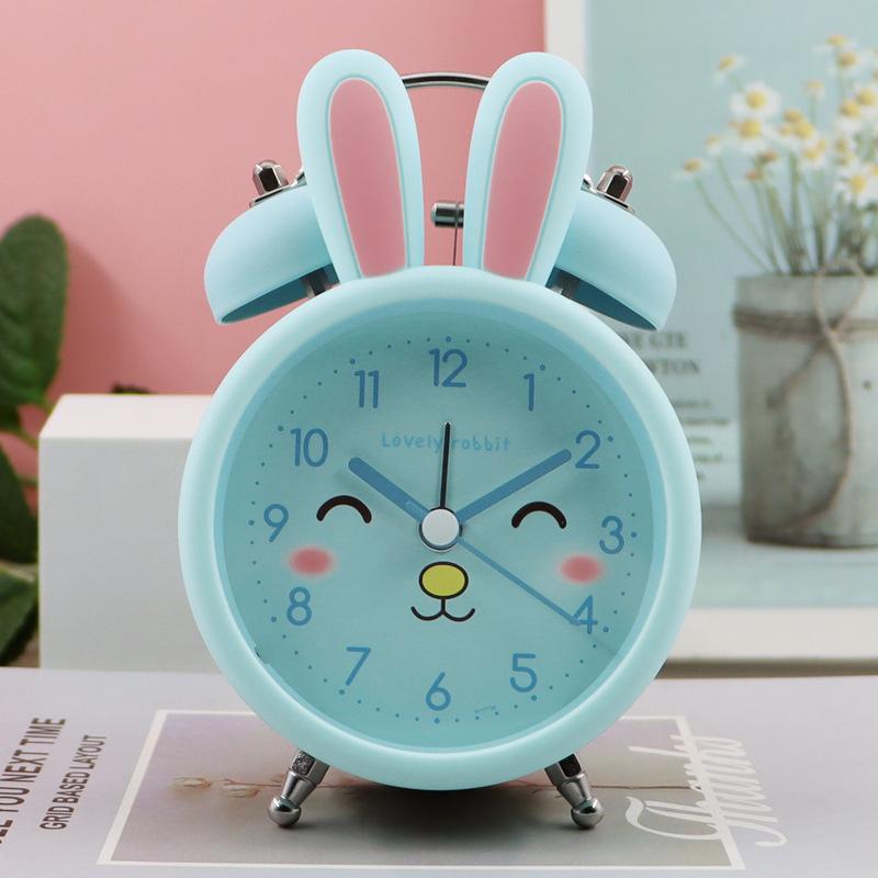 Alarm Clock for Children Ringing Cartoon Animation Cute Creative Bunny Ears Bunny Children Alarm Clock