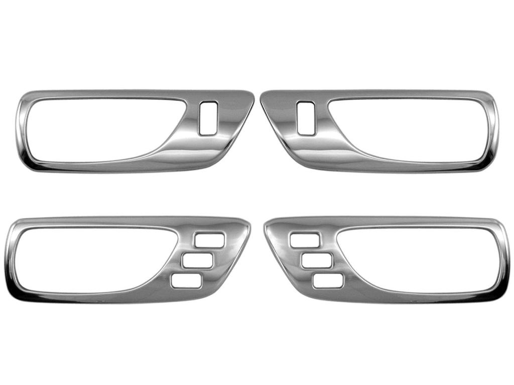 BRIGHTZ Finish Stainless Steel Inner Door Handle Set for USF 460 Ultra-Mirror Covers, Plated, 4-Piece [INS-DHC-061] LS460L, USF41, USF46, F41, F46,