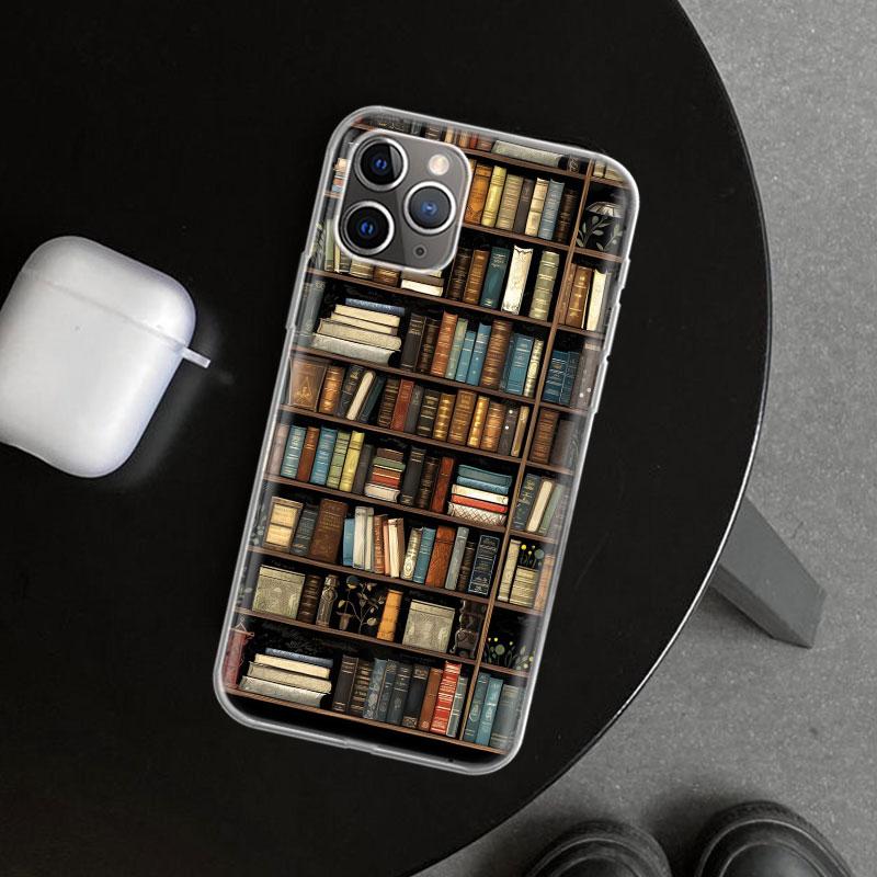 Read Books illustration Reading Phone Case Cover for iPhone 11 12 13 Mini 14 15 Plus 16 Pro Max 17 Air 7 8 + SE Art Customized F