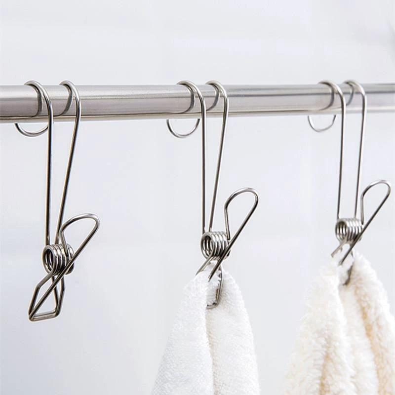 Clips De Acero Inoxidable Multifuncionales Para Colgar Ropa Y Organizar Artículos Del Hogar