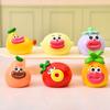 Cartoon Resin Miniature Fruit Figurine Mini Funny Big Mouth Banana Blueberry Pineapple Statue for DIY Crafts Dollhouse Fairy Garden Cake Decor