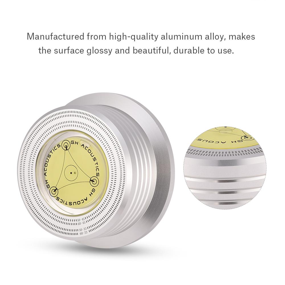 50  60Hz Bubble Level Speed Detection Turntable LP Vinyl Disc Record Stabilizer Clamp