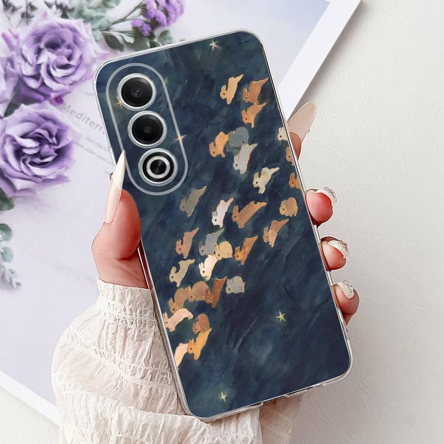 For OPPO K12x A80 Case 2024 New Fashion Love Heart Soft Silicone Back Cover For OPPO A3 Pro 5G CPH2639 A 80 K 12x CPH2667 Bumper