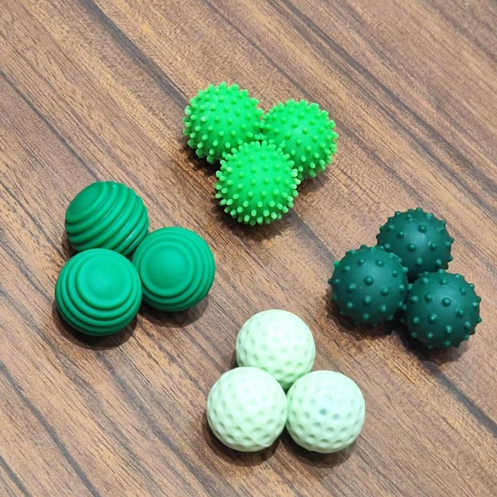 12x Sensory Toys Textured Multi Balls Set for Party Favors Children Birthday Green