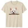 Cute Smiling Samoyed Peekaboo Dog Breed Pet Animal Graphic TShirt