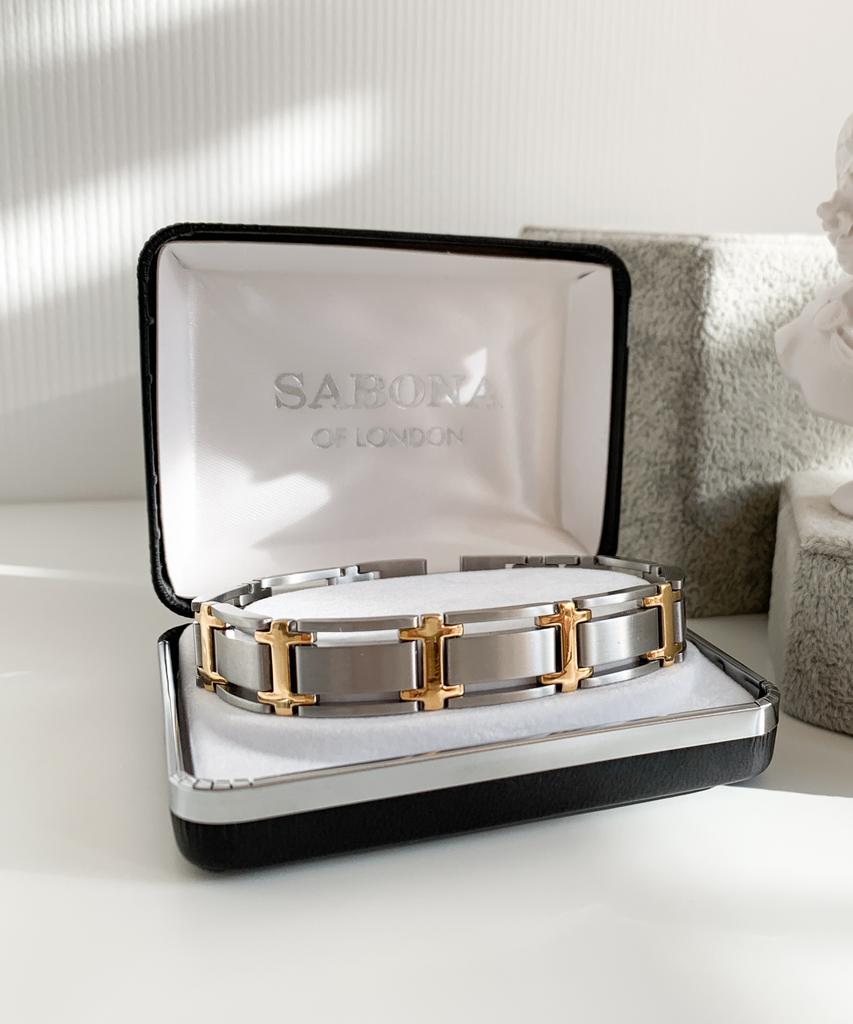 Sabona London 346 Executive Symmetry Duet Magnetic Bracelet