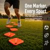 10Pcs Square Training Marker Disc Center Hole Training Cones Marker Cone Base  Agility Practice