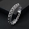 KALEN Personality Stainless Steel square Buckle Bracelet Men