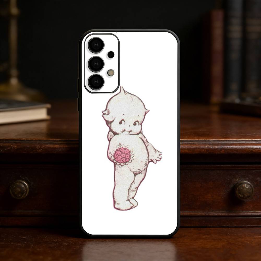 Kewpie Cute Angel baby Clear phone Case For Samsung S25,24,21,22,23,30,Ultra,20,Plus,Fe,Lite,Note Soft Black Cover