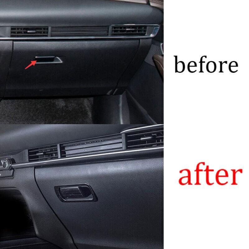 For Mazda CX-30 2020-2023 Black Titanium Co-Pilot Storage Box Handle Cover Trim