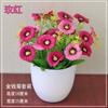 Artificial Silk Flower Potted Plant Desktop Decor Home Office Interior Styling Small Fake Floral Arrangement