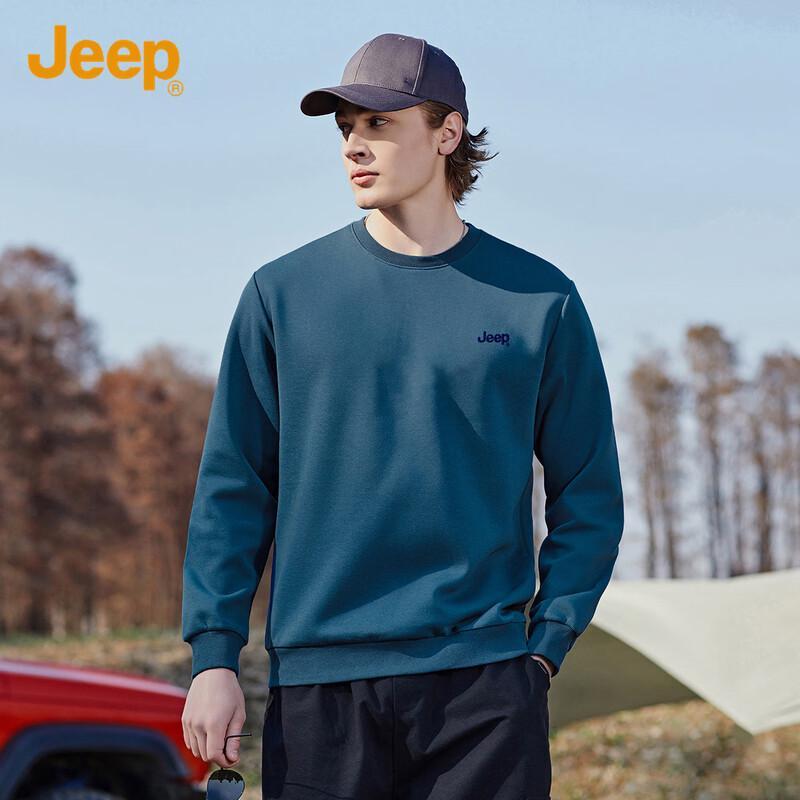 Jeep Men's Silk Blend Casual Long Sleeve Sweatshirt