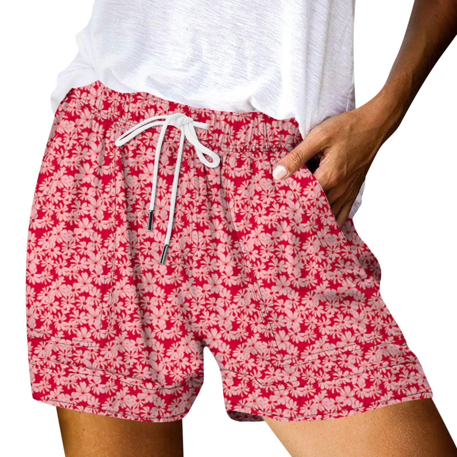 

Женские повседневные летние эластичные пляжные шорты с принтом повседневные шорты XL