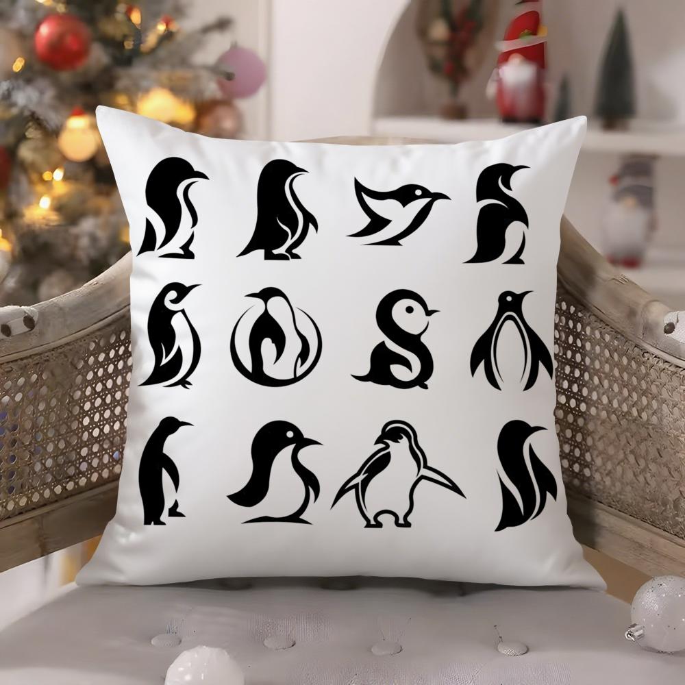 Fantasy Black and White Animal Patterns Pillow Case Comfort Sofa Bed Silky Elegant Invisible Zipper Decorative Cushion Cover