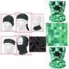Elegante Mascherina Facciale e Scaldacollo a Sciarpa con Faccia di Creeper di Minecraft per Massimo Comfort e Protezione