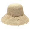 10Cm Large Brim Hand-Woven Thin Raffia Hat Women'S Summer Travel Beach Hat Foldable Sunshade Basin Hat