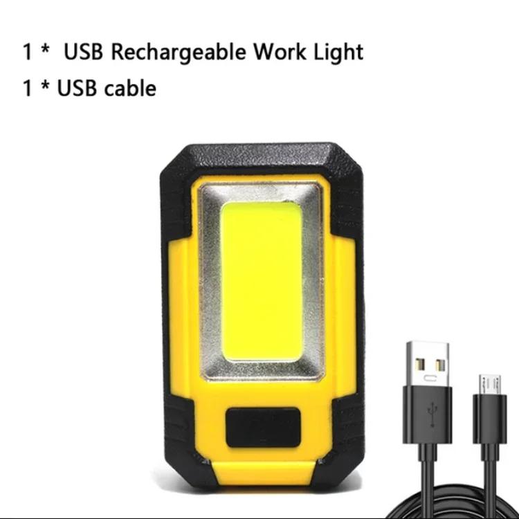 Portable 4000MaH Rechargeable Work Light Super Bright COB Flashlight With Magnetic/Hook Camping Lantern For Outdoor Emergency