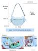 2026 Lightweight Nylon Dumpling Crossbody - Women’s Water-Repellent PVC Transparent Sports Bag with Dopamine Colors.