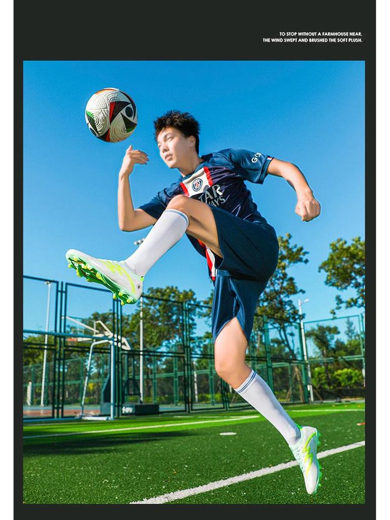 Kids' Cross-Border Football Shoes for Boys & Girls - TF Turf & AG Long Spikes, Ideal for Primary & Middle School Students