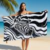 Telo Mare Stampa Artistica Zebra Stampa 2D Unilaterale Morbido Assorbente Microfibra per Piscina Spiaggia Bagno Vibe Selvaggio Ottimo per l'Estate