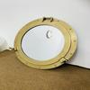 Nautical Porthole Antique Plated Canal Boat Porthole-Window Ship Round Mirror Wall Decor