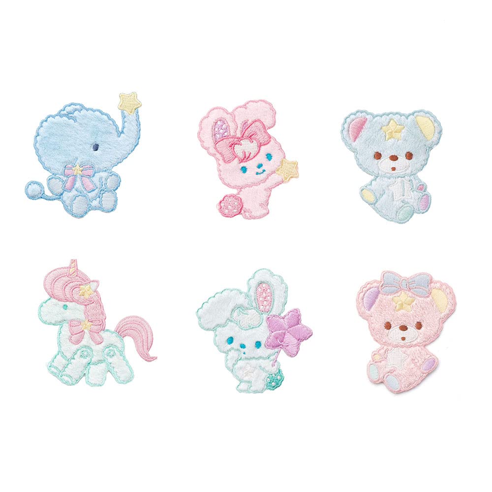 davebella Patch Iron Appliqué Set of 6 Girls Embroidered Cute Animal Designs