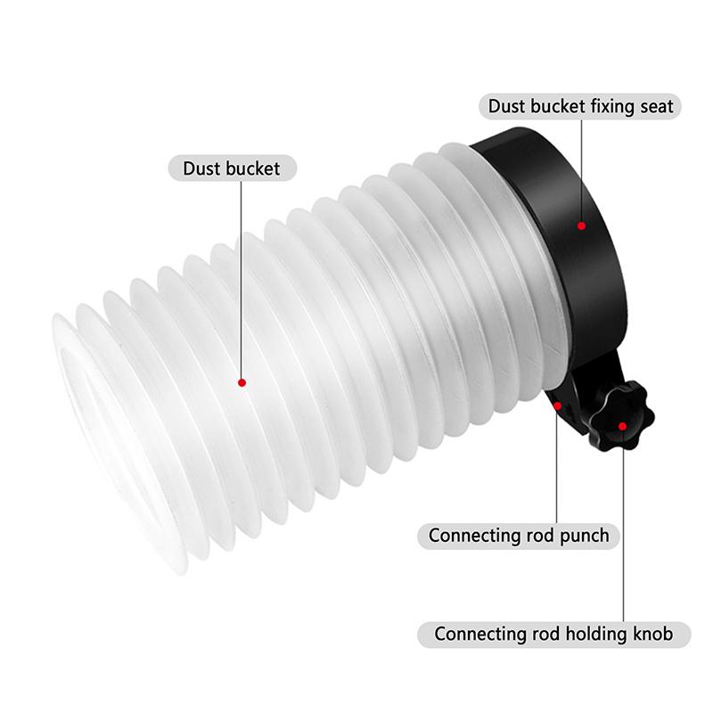 1 buc ciocan electric din cauciuc alb, castron de cenușă, dispozitiv de colectare, instrument de perforare cu impact, colector de praf, capac